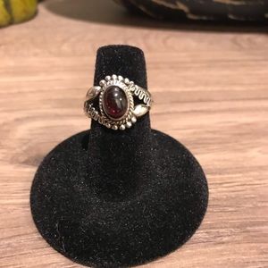 NWOT 925 Silver Ring with Garnet